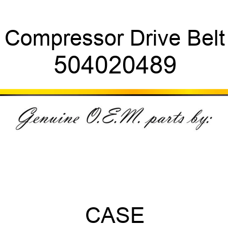 Compressor Drive Belt 504020489