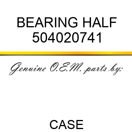 BEARING HALF 504020741