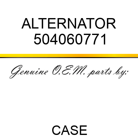 ALTERNATOR 504060771