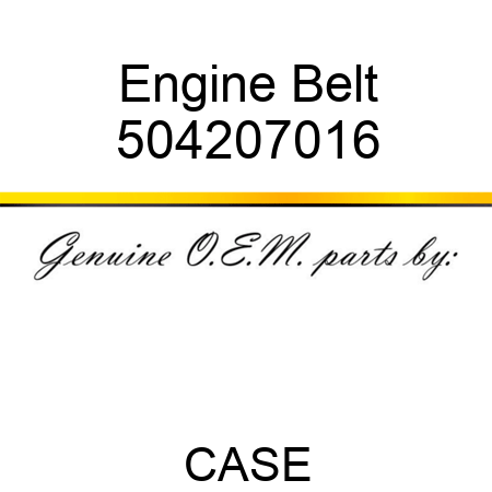 Engine Belt 504207016