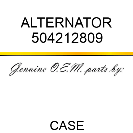 ALTERNATOR 504212809