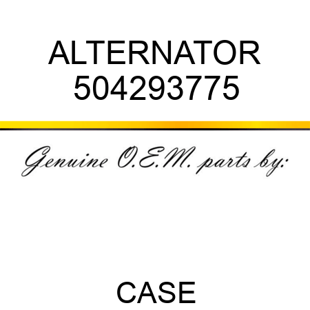 ALTERNATOR 504293775