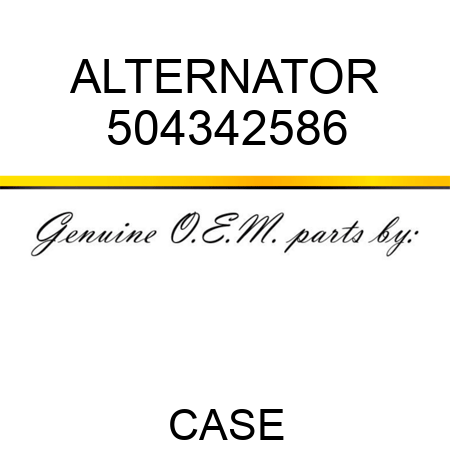 ALTERNATOR 504342586