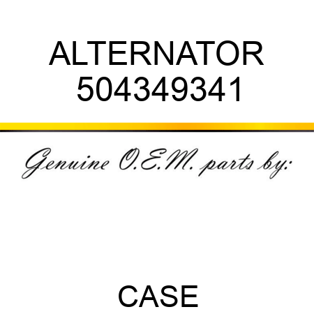 ALTERNATOR 504349341