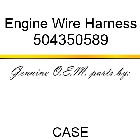 Engine Wire Harness 504350589