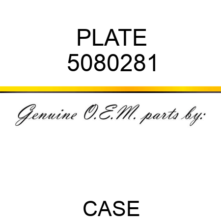 PLATE 5080281
