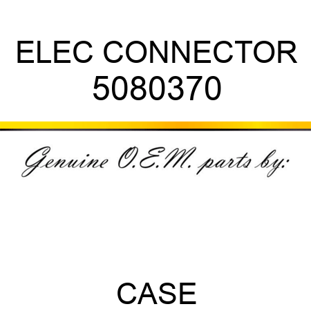 ELEC CONNECTOR 5080370
