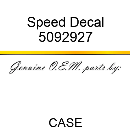 Speed Decal 5092927
