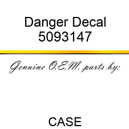 Danger Decal 5093147