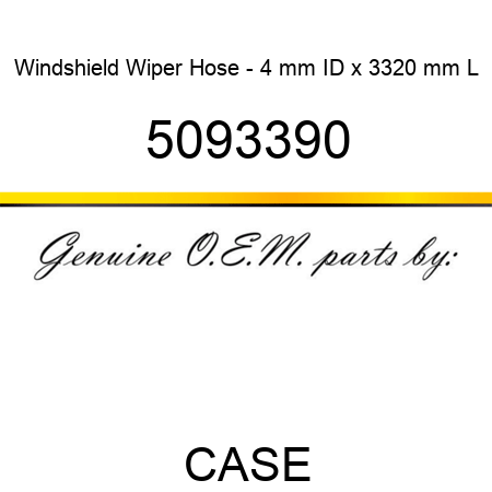 Windshield Wiper Hose - 4 mm ID x 3320 mm L 5093390