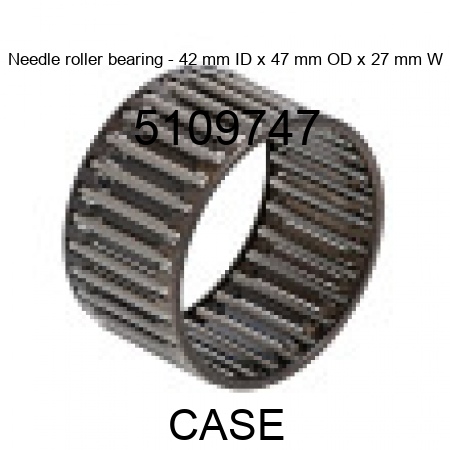 Needle roller bearing - 42 mm ID x 47 mm OD x 27 mm W 5109747