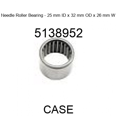 Needle Roller Bearing - 25 mm ID x 32 mm OD x 26 mm W 5138952