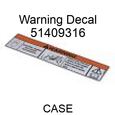 Warning Decal 51409316