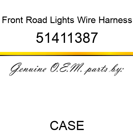 Front Road Lights Wire Harness 51411387