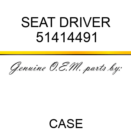 SEAT, DRIVER 51414491