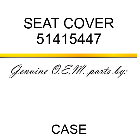 SEAT COVER 51415447