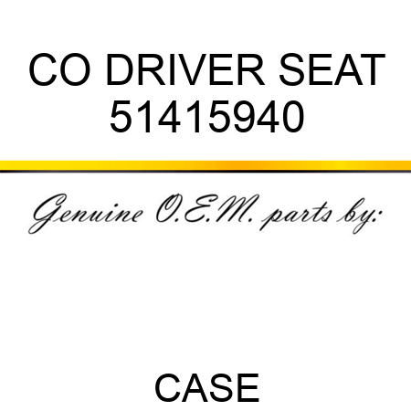 CO DRIVER SEAT 51415940