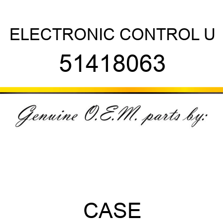 ELECTRONIC CONTROL U 51418063