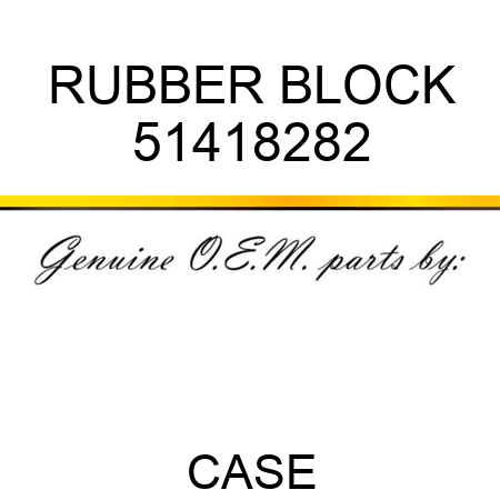RUBBER BLOCK 51418282