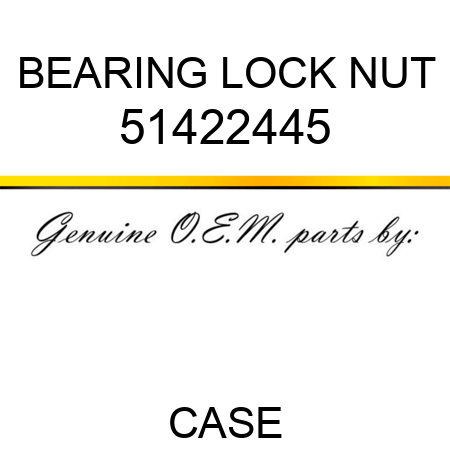 BEARING LOCK NUT 51422445