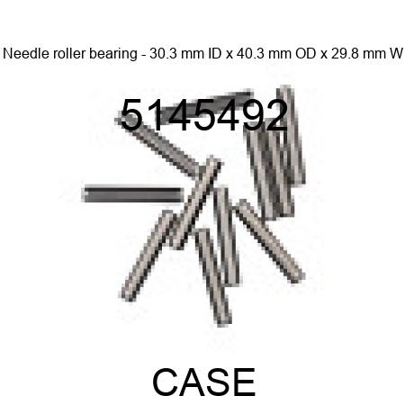 Needle roller bearing - 30.3 mm ID x 40.3 mm OD x 29.8 mm W 5145492