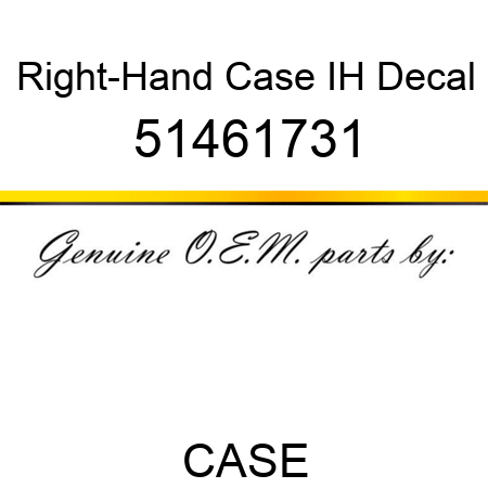 Right-Hand Case IH Decal 51461731