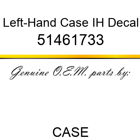Left-Hand Case IH Decal 51461733