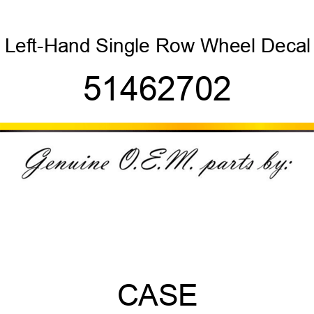 Left-Hand Single Row Wheel Decal 51462702
