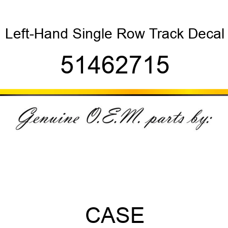 Left-Hand Single Row Track Decal 51462715