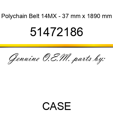 Polychain Belt 14MX - 37 mm x 1890 mm 51472186
