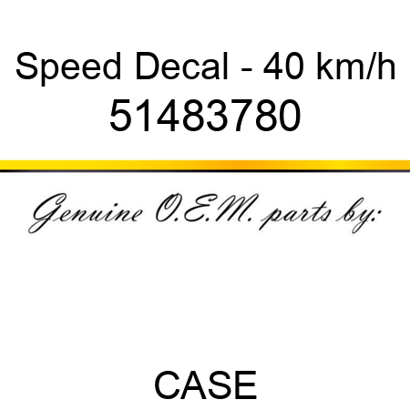 Speed Decal - 40 km/h 51483780