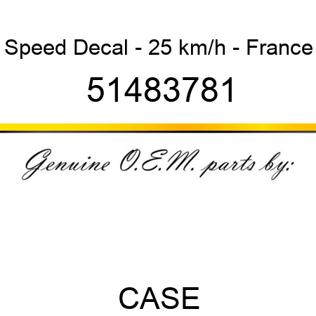Speed Decal - 25 km/h - France 51483781