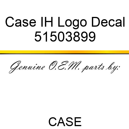Case IH Logo Decal 51503899