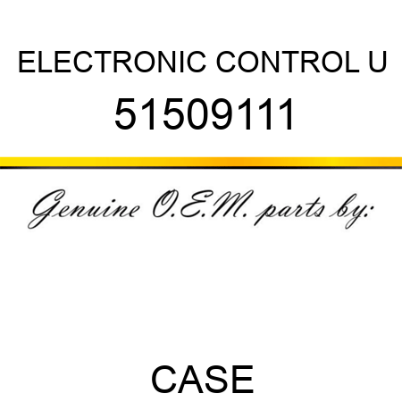 ELECTRONIC CONTROL U 51509111