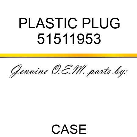 PLASTIC PLUG 51511953