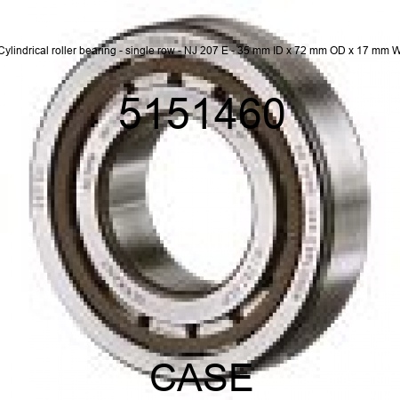 Cylindrical roller bearing - single row - NJ 207 E - 35 mm ID x 72 mm OD x 17 mm W 5151460
