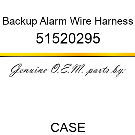 Backup Alarm Wire Harness 51520295