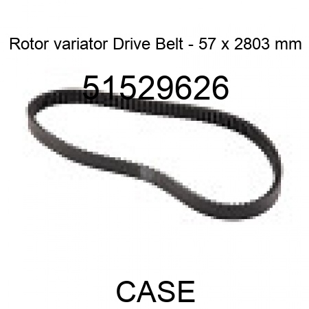 Rotor variator Drive Belt - 57 x 2803 mm 51529626