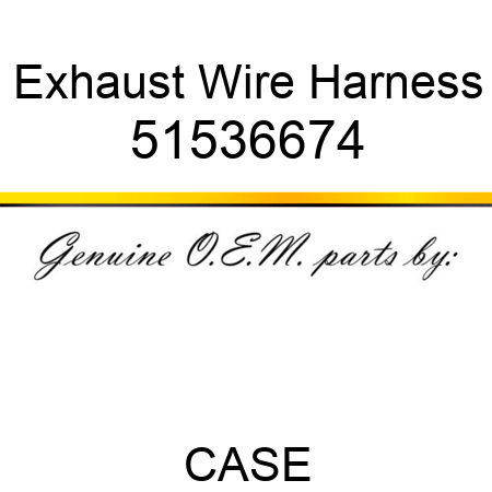 Exhaust Wire Harness 51536674