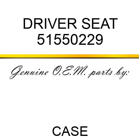 DRIVER SEAT 51550229