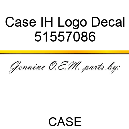 Case IH Logo Decal 51557086