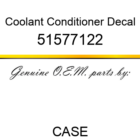 Coolant Conditioner Decal 51577122