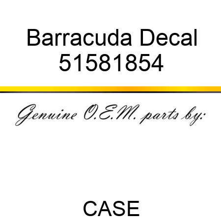 Barracuda Decal 51581854