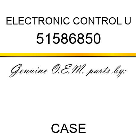 ELECTRONIC CONTROL U 51586850