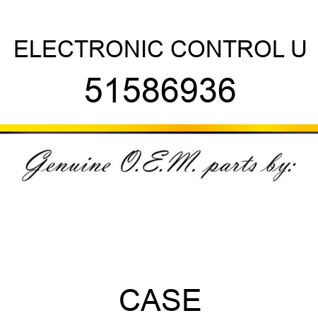 ELECTRONIC CONTROL U 51586936