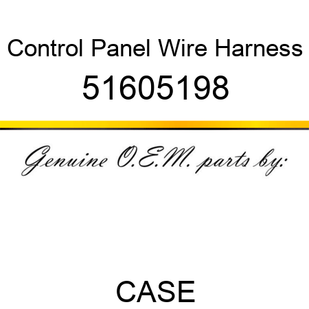 Control Panel Wire Harness 51605198
