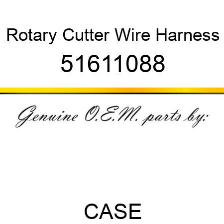 Rotary Cutter Wire Harness 51611088