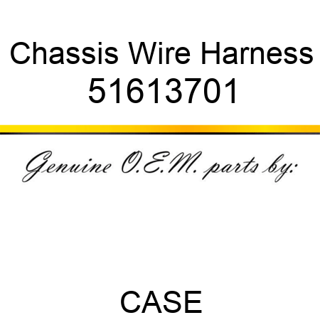 Chassis Wire Harness 51613701