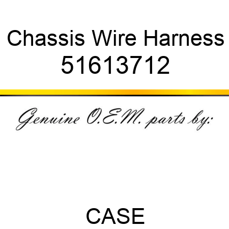 Chassis Wire Harness 51613712
