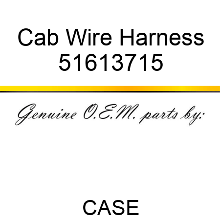 Cab Wire Harness 51613715